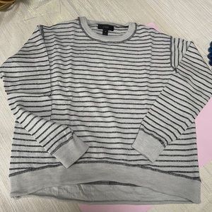 NEW J Crew Merino Wool Metallic Striped Sweater